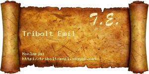Tribolt Emil névjegykártya